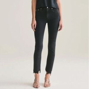 AGOLDE Toni Mid Rise Straight Jeans Size 28 | Raw Hem Straight Leg